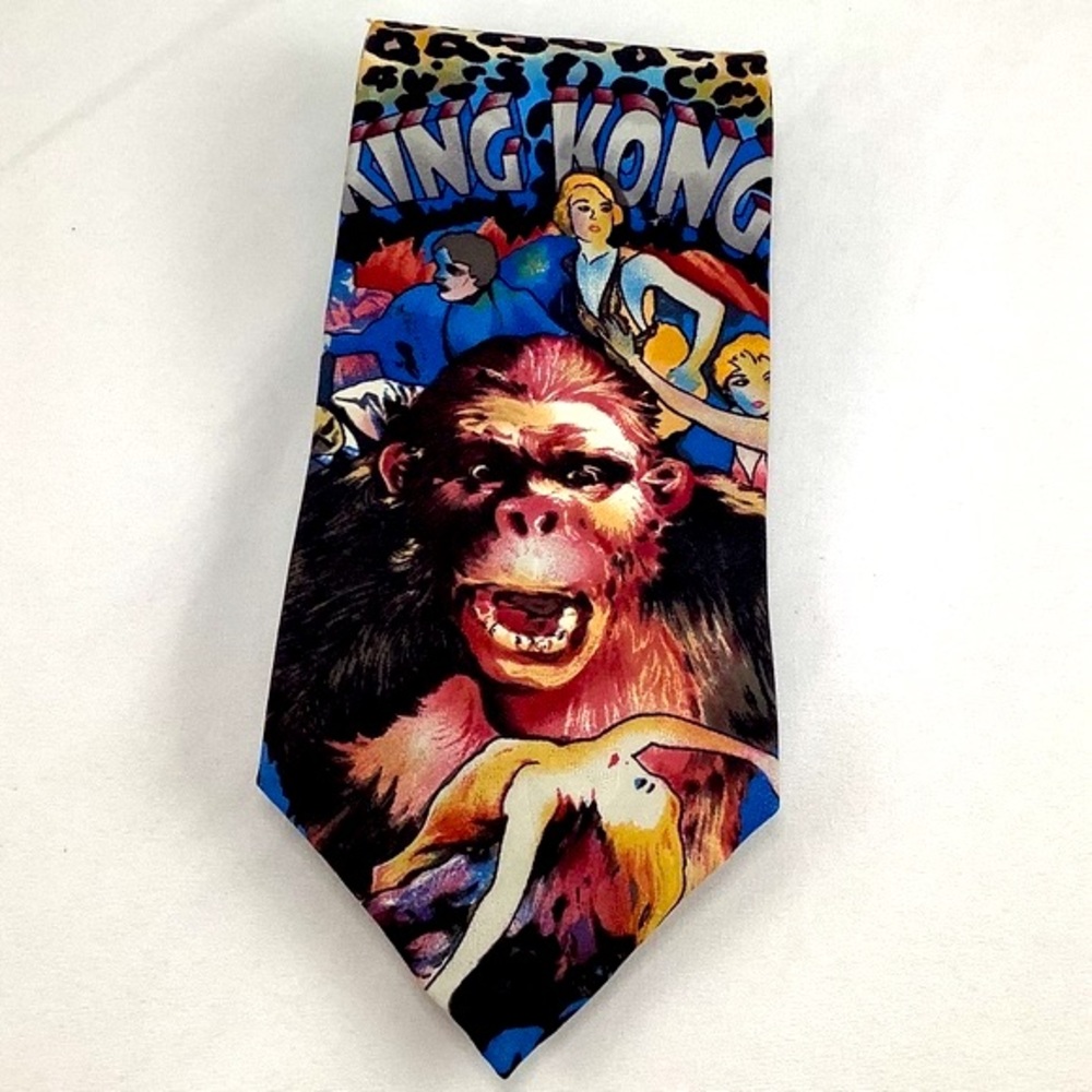 Vintage American Film Classics King Kong Mens Silk Tie 55.5”